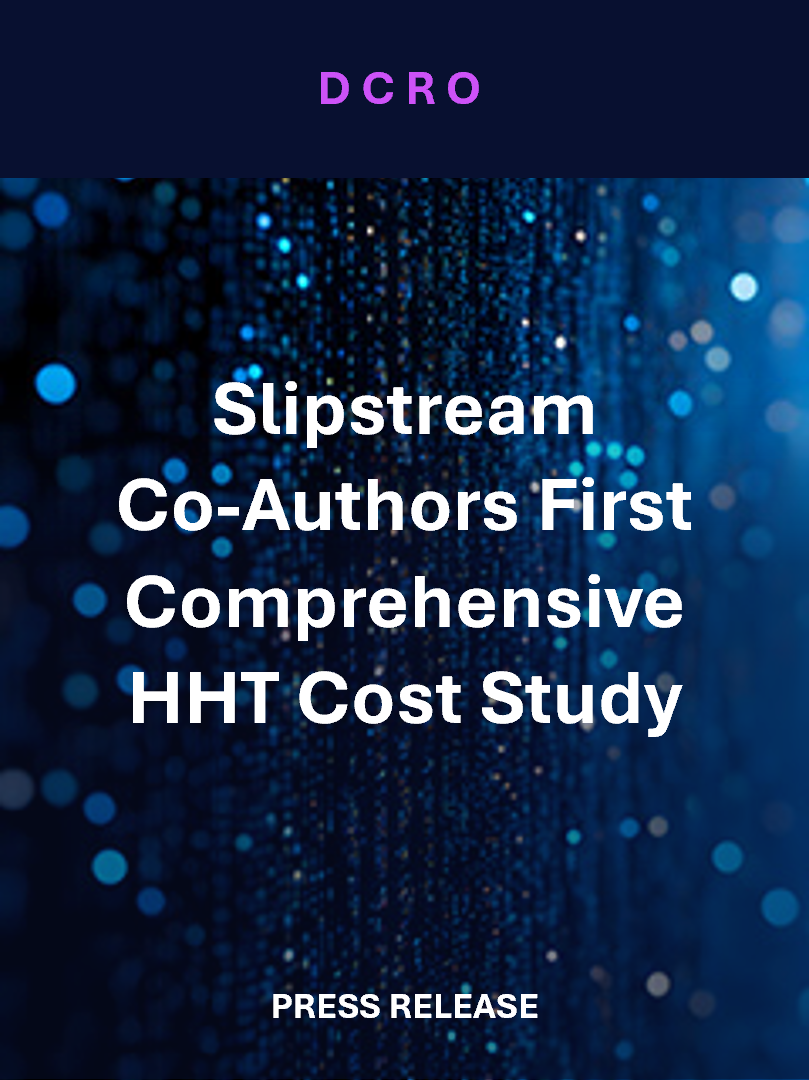 Slipstream Co-Authors First Comprehensive Cost Study on HHT in the American Journal of Hematology